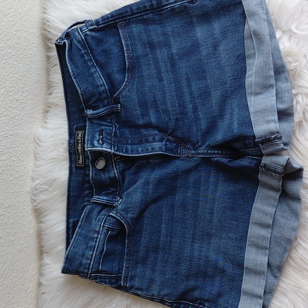 Abercrombie & Fitch Dark Blue Denim Shorts